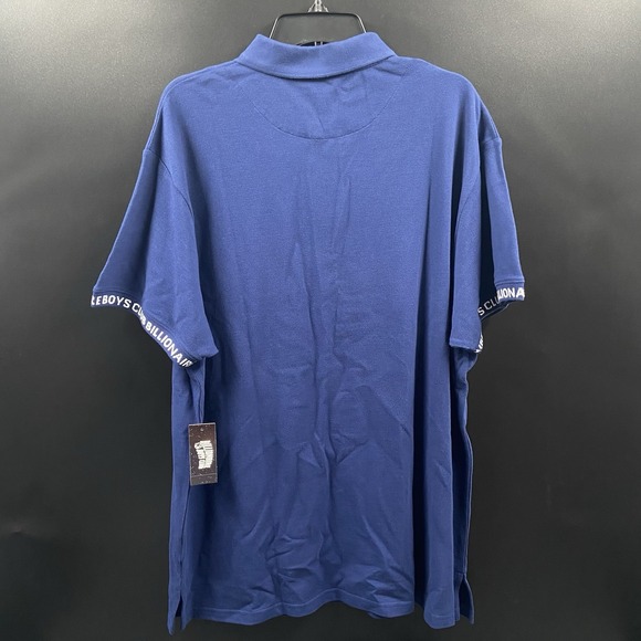 Billionaire Boys Club Helmet Logo Collared Polo Shirt Navy NWT Size 3XL - Picture 2 of 8